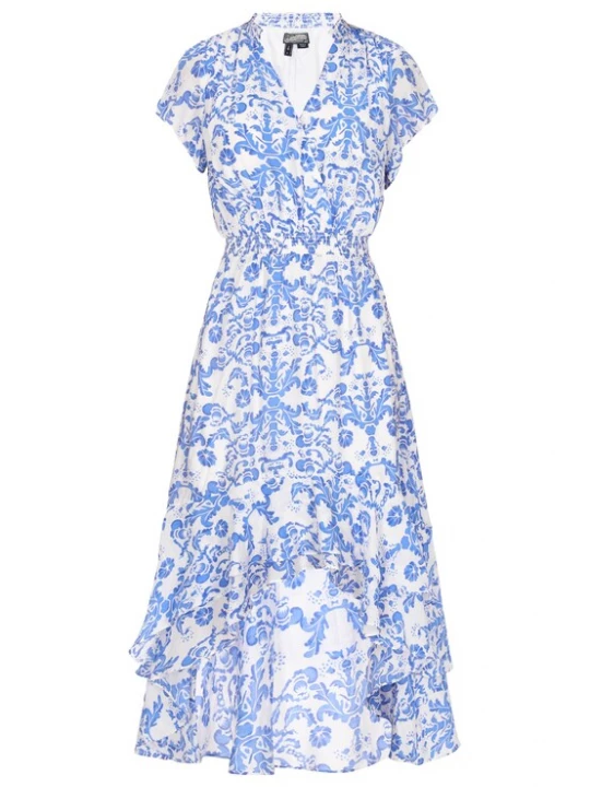 Foto van product DreiMaster Vintage Jurk lichtblauw / wit