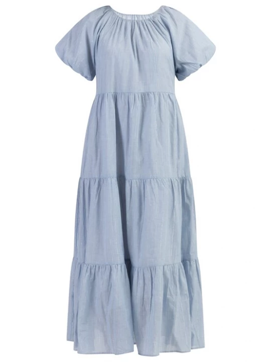 Foto van product DreiMaster Vintage Jurk lichtblauw / wit