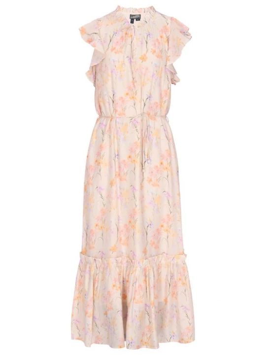Foto van product DreiMaster Vintage Jurk olijfgroen / lila / oranje / abrikoos