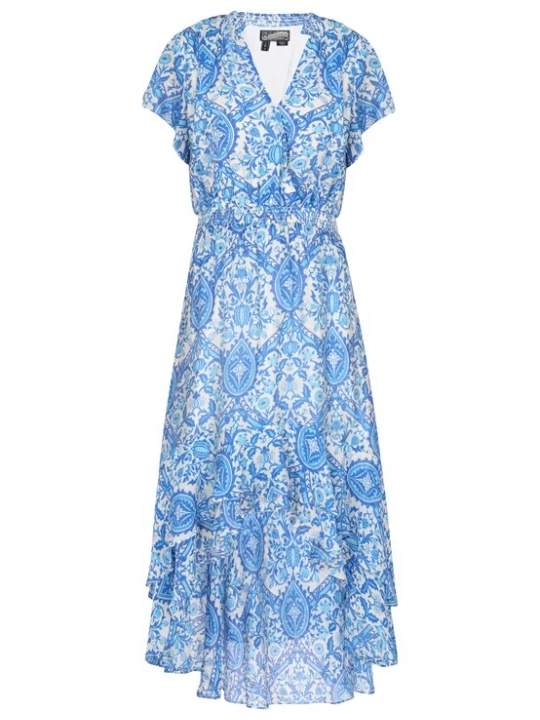 Foto van product DreiMaster Vintage Jurk turquoise / wit