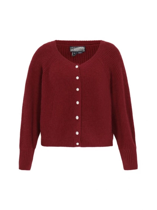 Foto van product DreiMaster Vintage Oversized vest 'Vintage' bourgogne