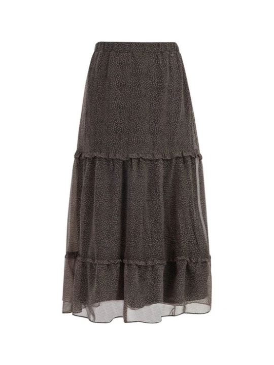 Foto van product DreiMaster Vintage Rok 'Ikita' donkerbeige / mokka