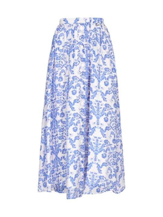 Foto van product DreiMaster Vintage Rok 'Vintage' turquoise / wit