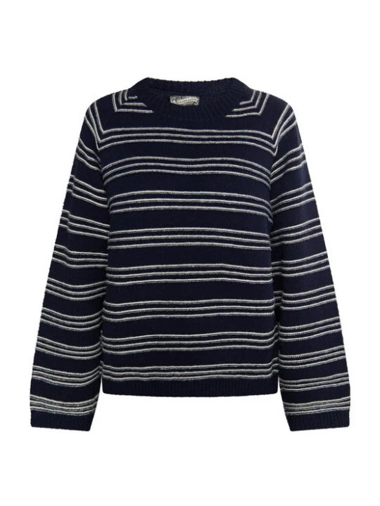 Foto van product DreiMaster Vintage Trui 'Altiplano' marine / wolwit