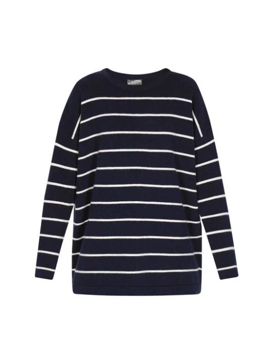 Foto van product DreiMaster Vintage Trui 'Vintage' donkerblauw / wit