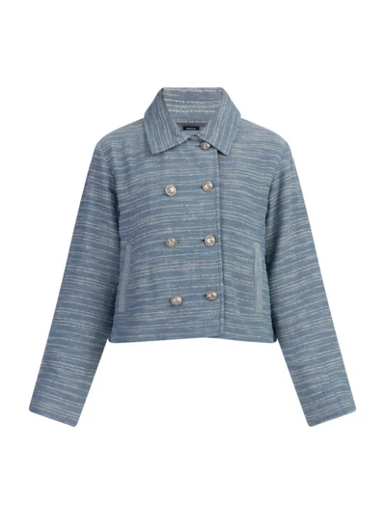 Foto van product DreiMaster Vintage Tussenjas blauw / wit