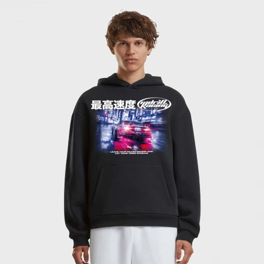 Foto van product Drift Racing Fluffy Hoody Mister Tee zwart
