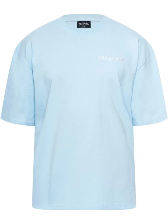 Foto van product Dropsize Shirt 'Crime' lichtblauw / wit
