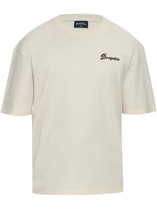 Foto van product Dropsize Shirt 'Dream Without Fear' donkerbruin / wolwit