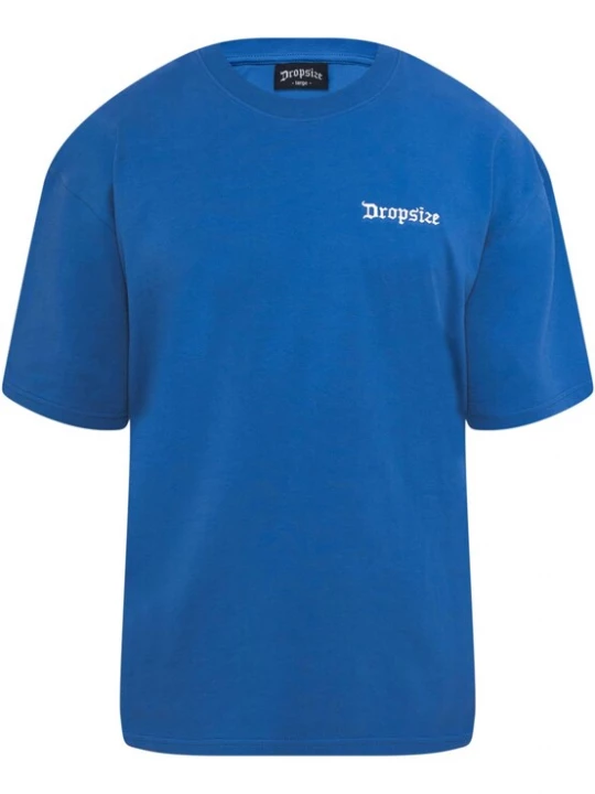 Foto van product Dropsize Shirt 'Heavy Embo' blauw / royal blue / koningsblauw / wit