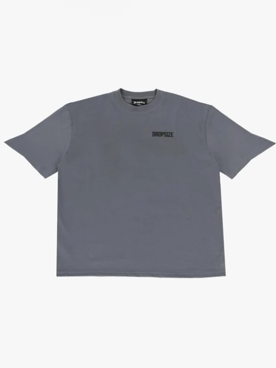 Foto van product Dropsize Shirt 'Hustle Club' donkergrijs / zwart