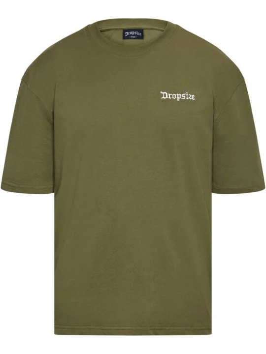Foto van product Dropsize Shirt olijfgroen / wit