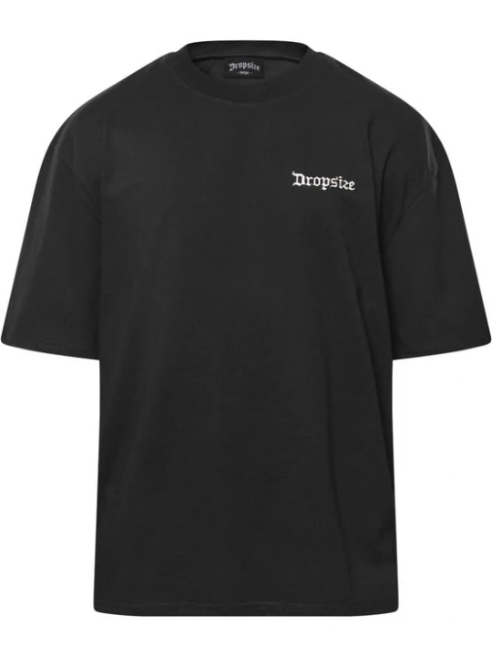 Foto van product Dropsize Shirt 'Raised In Heaven' sand / zwart / wit