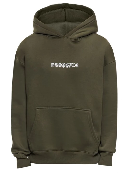 Foto van product Dropsize Sweatshirt 'Crime' olijfgroen / wit