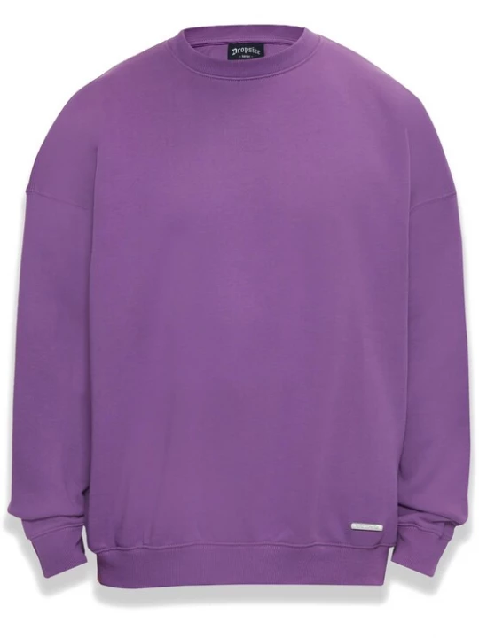 Foto van product Dropsize Sweatshirt donkerlila / zilver