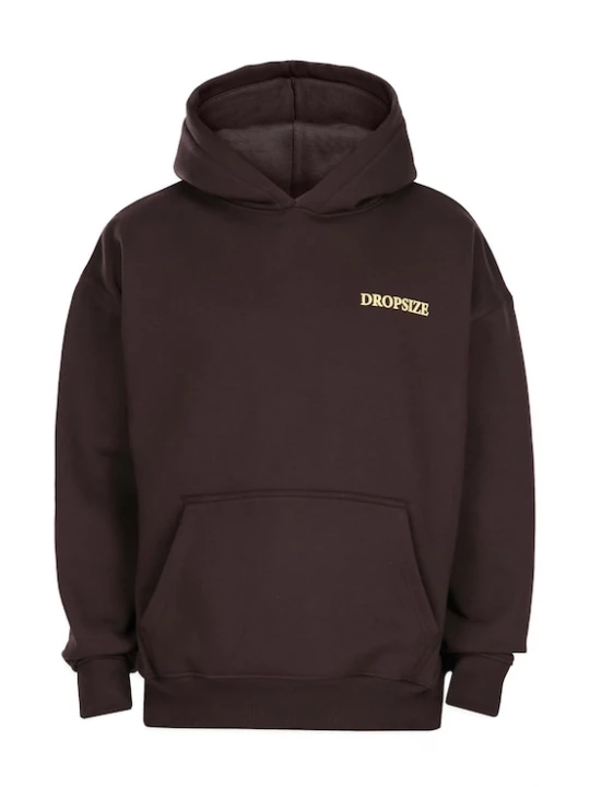 Foto van product Dropsize Sweatshirt 'No Rules' chocoladebruin / citroen