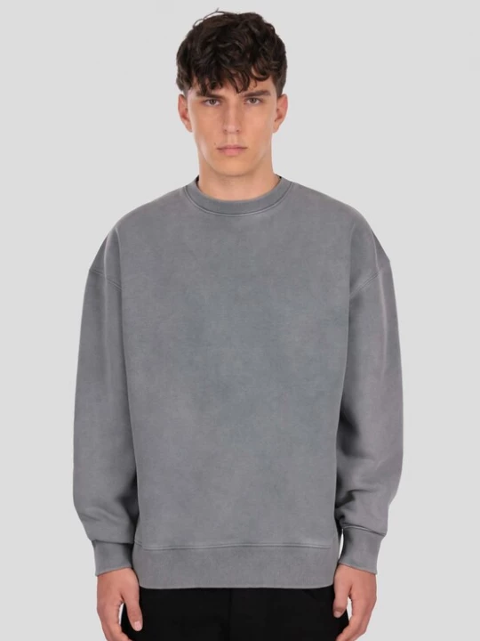 Foto van product Dropsize Sweatshirt 'Raw Edges' grijs / lichtgrijs