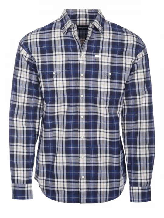 Foto van product DS2 Shirt 'Dsquared2 Hemd Check Drop blau' blauw