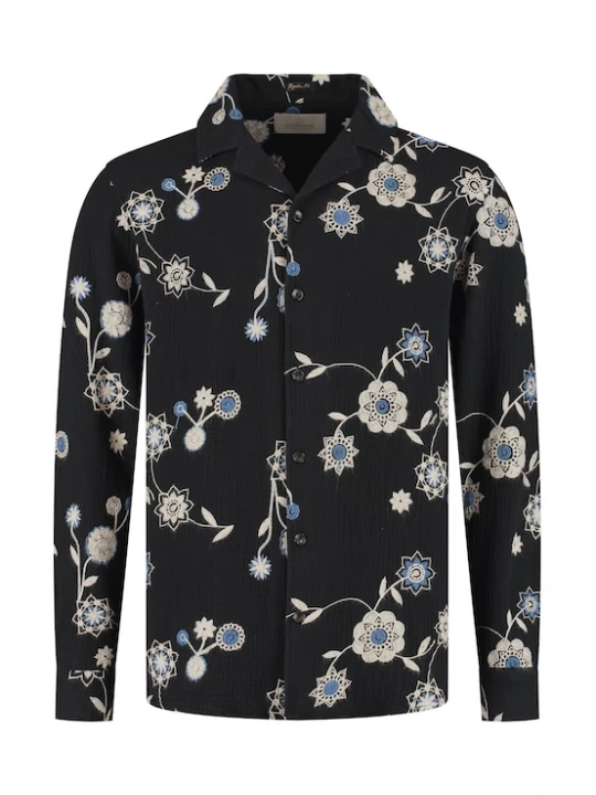 Foto van product Dstrezzed Overhemd 'Aaron' blauw / zwart / wit