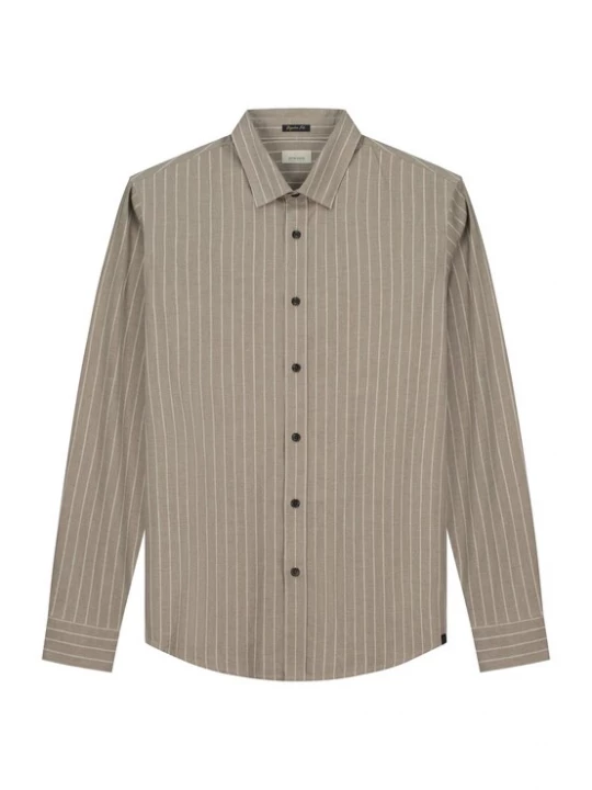 Foto van product Dstrezzed Overhemd 'Anthony' lichtbeige / donkerbeige / zwart