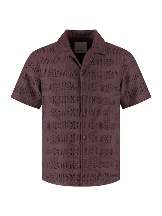 Foto van product Dstrezzed Overhemd 'Luca Resort' aubergine