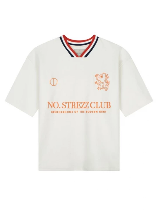 Foto van product Dstrezzed Shirt 'Champ' navy / mandarijn / rood / offwhite
