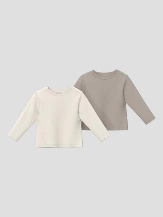 Foto van product Dubbelpak uniseks geribde shirts met lange mouwen s.Oliver