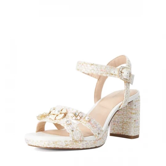 Foto van product Dune LONDON Sandalen met riem 'Manifests' beige / rosa / wit