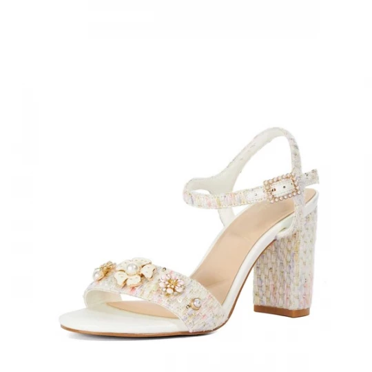 Foto van product Dune LONDON Sandalen met riem 'Mention' goud / sering / lichtroze / wit