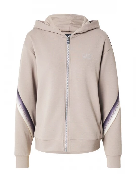 Foto van product EA7 Emporio Armani Sportief sweatvest 'NATURAL VENTUS 7' greige / donkerlila / wit