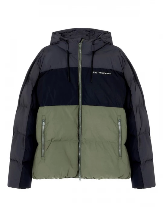 Foto van product EA7 Emporio Armani Winterjas antraciet / olijfgroen / zwart