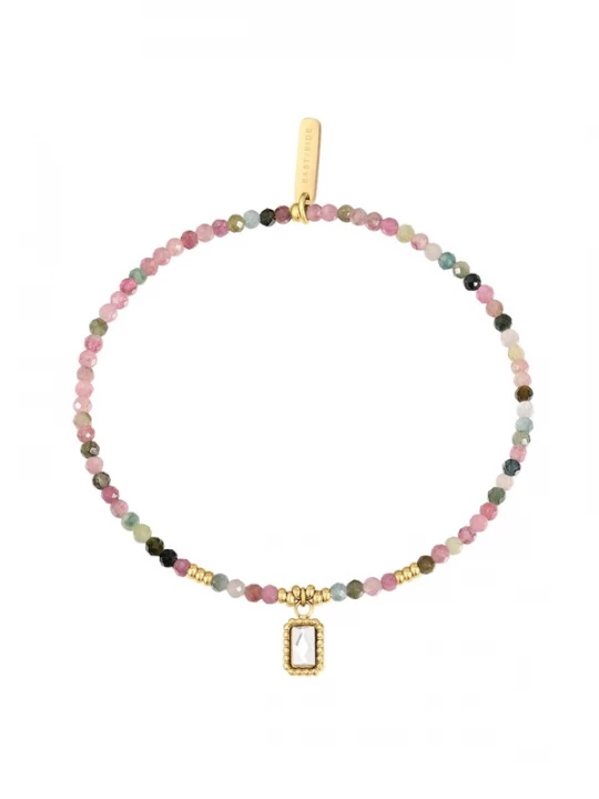 Foto van product Eastside Armband blauw / goudgeel / groen / pink / oudroze / wit