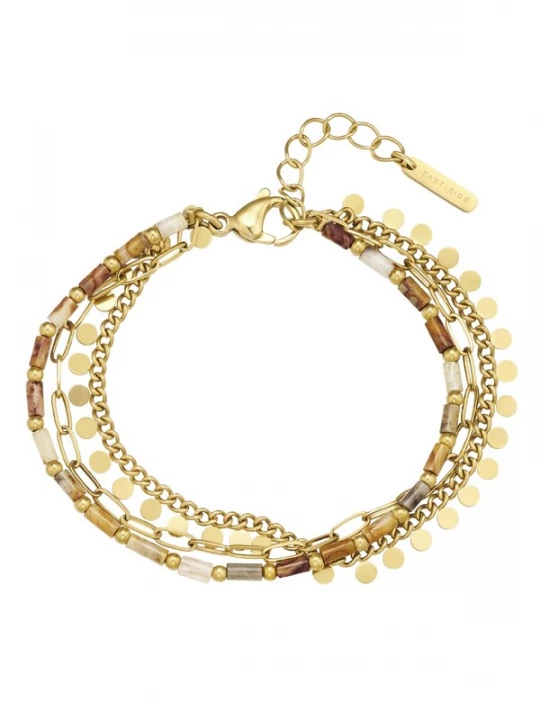 Foto van product Eastside Armband bruin / goud / wit