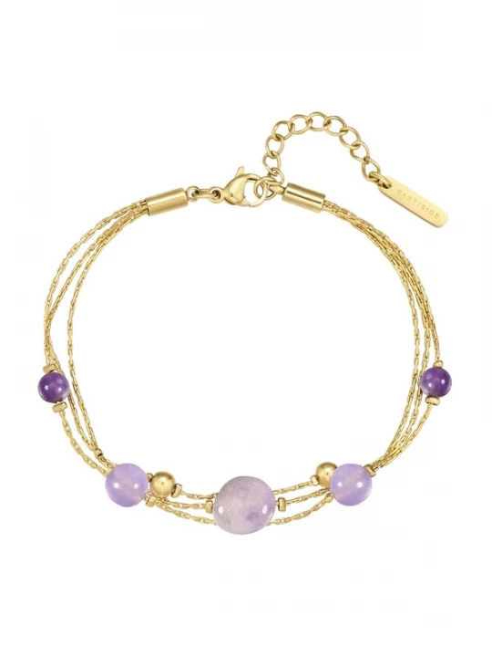 Foto van product Eastside Armband goudgeel / lichtlila