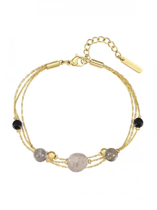 Foto van product Eastside Armband goudgeel / rookgrijs / zwart