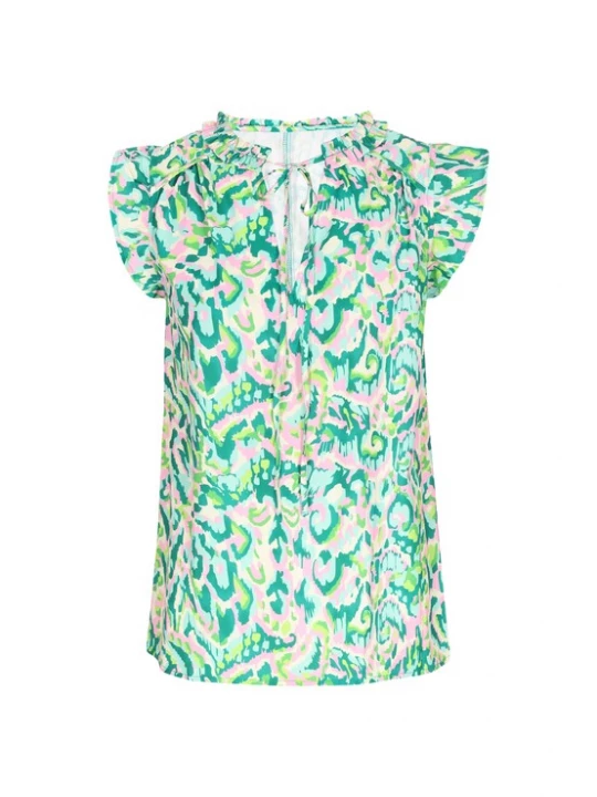 Foto van product aleida Blouse 'Fashion Look' turquoise / smaragd / lichtgroen / rosa