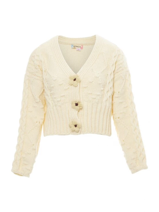 Foto van product ebeeza Gebreid vest beige / wolwit