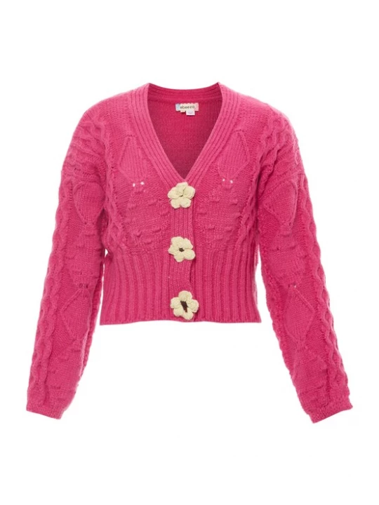Foto van product ebeeza Gebreid vest ecru / pink