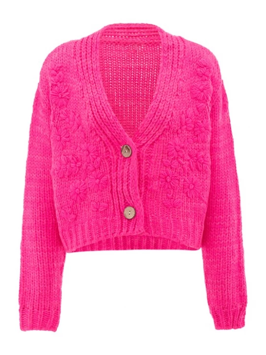 Foto van product ebeeza Gebreid vest fuchsia