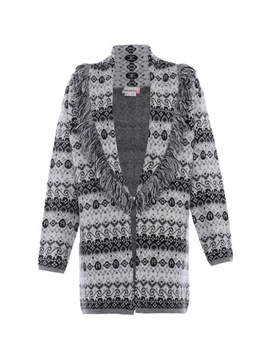 Foto van product ebeeza Gebreid vest grijs / zwart