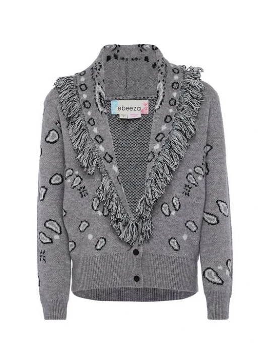 Foto van product ebeeza Gebreid vest grijs / zwart