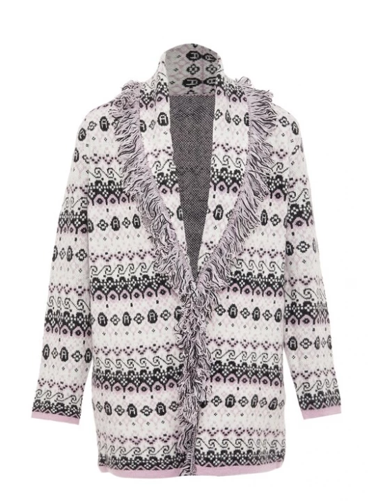 Foto van product ebeeza Gebreid vest pastellila / zwart / wit