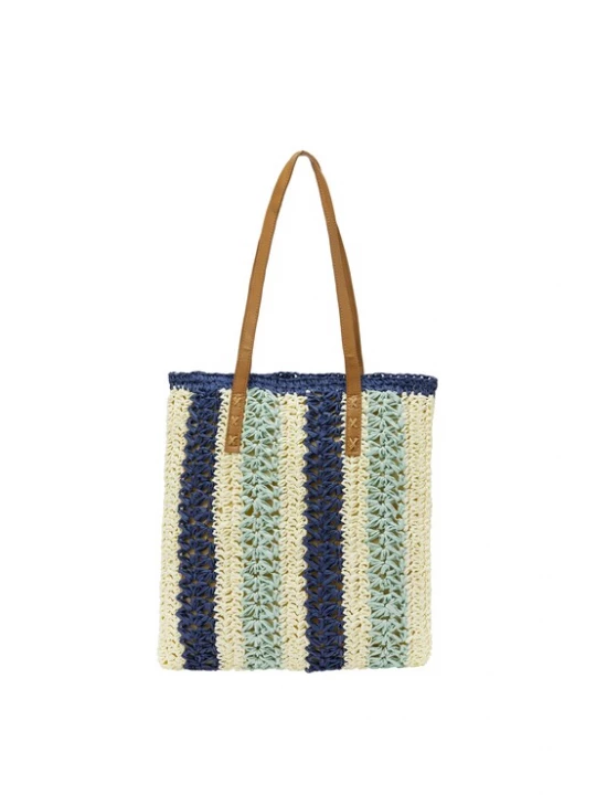 Foto van product ebeeza Shopper beige / navy / turquoise