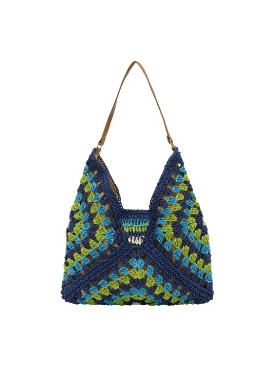 Foto van product ebeeza Shopper blauw / smaragd / kiwi