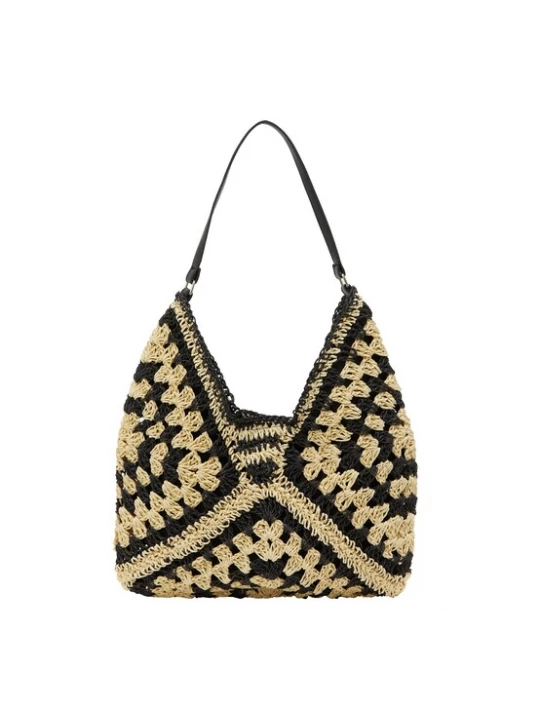 Foto van product ebeeza Shopper 'Hobo' beige / zwart