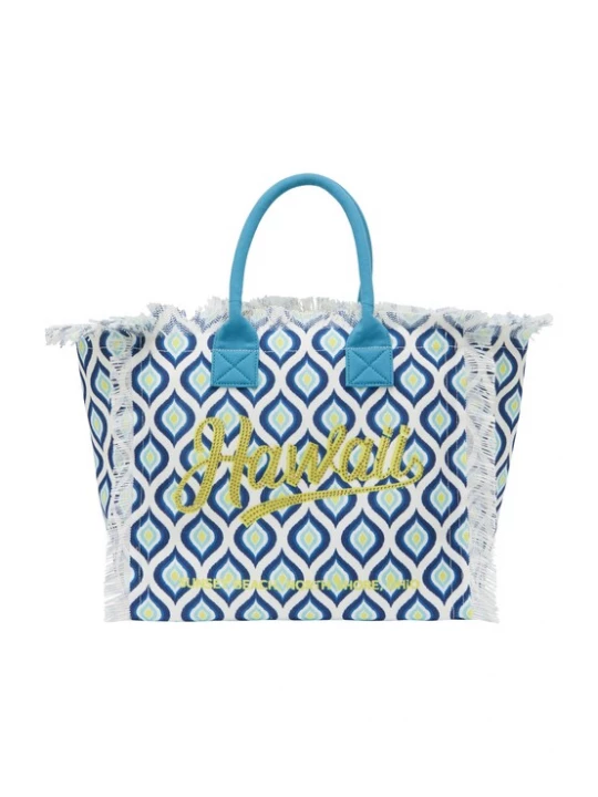 Foto van product IZIA Handtas blauw / geel / wit