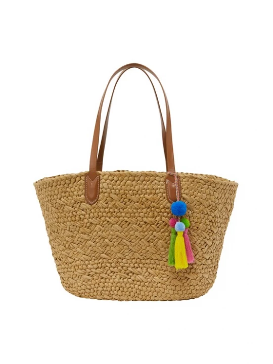 Foto van product IZIA Shopper blauw / donkerbruin / geel / groen