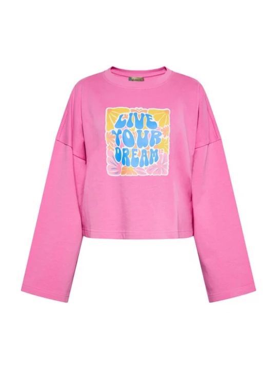 Foto van product ebeeza Sweatshirt blauw / geel / lichtoranje / lichtroze