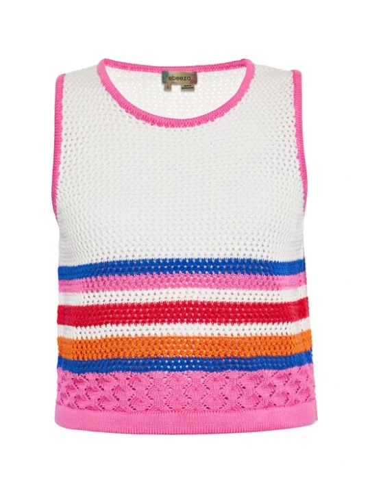 Foto van product ebeeza Top blauw / groen / pink / wit