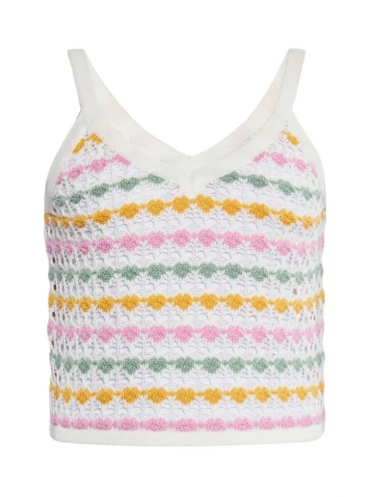 Foto van product ebeeza Top geel / mintgroen / pink / wolwit